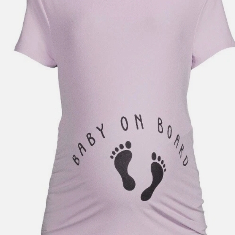 Time and Tru Purple Maternity Top